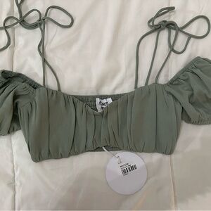 Princess Polly Green Crop Top